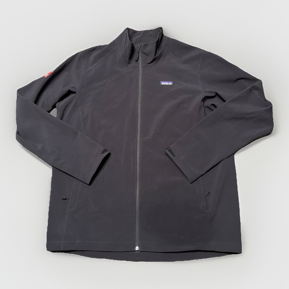 Patagonia Adze‎ Jacket Mens XL Black Softshell Full Zip Embroidered Logo